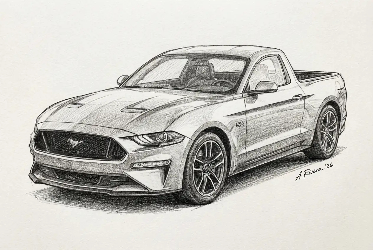 Ford Unveils All-New 2026 Mustang-Branded Pickup Truck